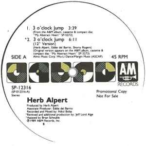 Herb alpert o clock jump - herb, o'clock